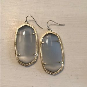 Kendra Scott Elle Drop Earrings In Slate Cats Eye